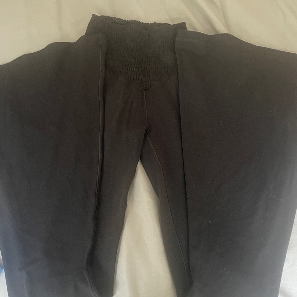 aerie black flare leggings xs